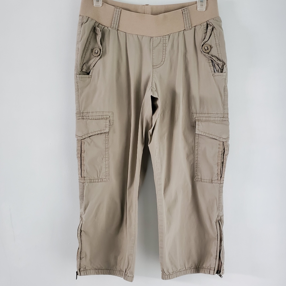 Motherhood Maternity | Khaki Cargo Capri Pants